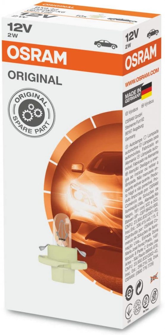Osram 2452MFX6 Original Lamps for Printed Board Circuits, 12 V, 1.5 W, Set of 10