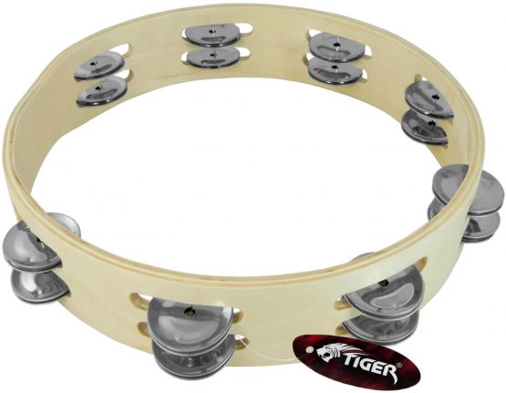 Tiger 10" Tambourine Headless Double Row