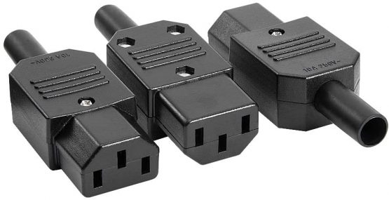 Sourcingmap 3Pcs AC250V 10A IEC320 C13 Female 3 Terminals Power Adapter Connector