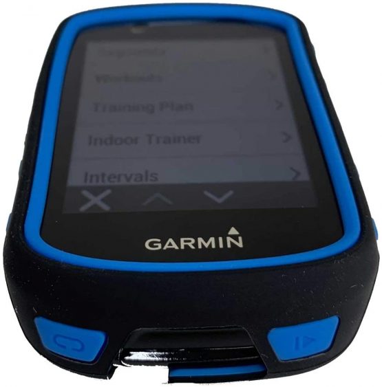 TUFF LUV Silicone Twin Dual layer Double Protective Skin Case for Garmin Edge 530 - Black/Blue - Image 3