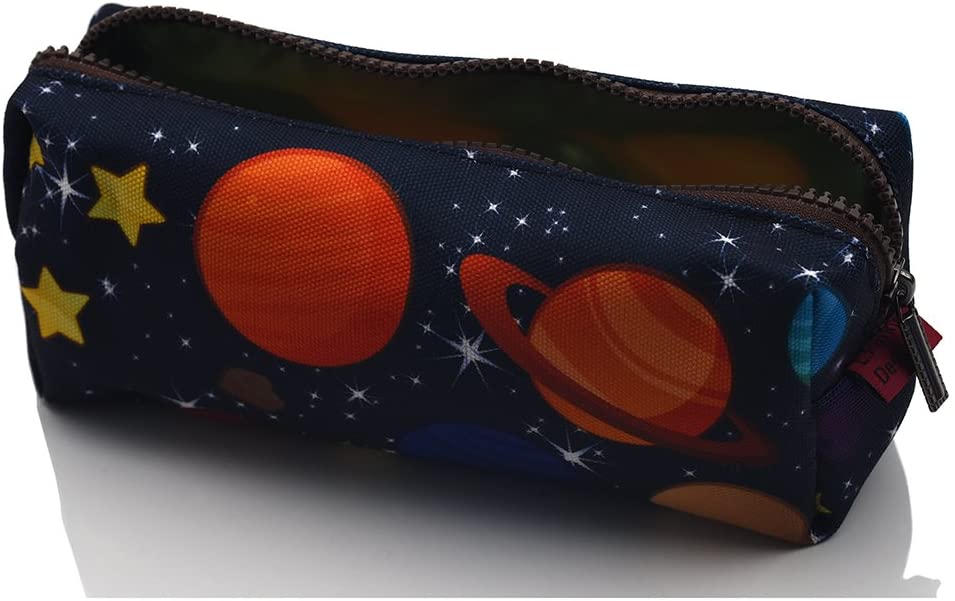 LParkin Space Canvas Galaxy Pencil Case Gifts Pen Bag Pouch Box Gadget Stationary Case Makeup Cosmetic Bag - Image 2