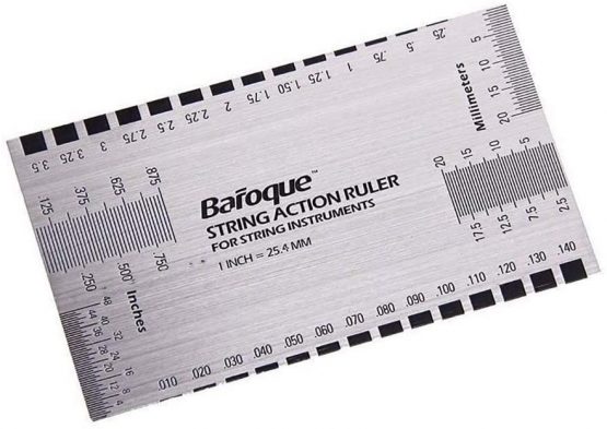 Guitar Ruler String Action Ruler Gauge Tool for Electric Bass Acoustic Guitar Mandolin Banjo (Ruler)