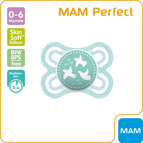 MAM Perfect Day & Night Dental Soother 0-6, Pack of 4 with 4 Sterils - Image 3