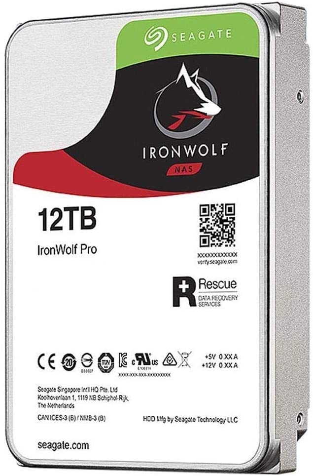 Seagate IronWolf Pro ST12000NE0008, Hard drive, 12 TB, internal, 3.5", SATA 6Gb/s, 7200 rpm, buffer: 256 MB