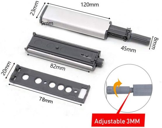 Jiayi Push to Open Door Catches 10 Pack Cupboard Magnetic Push Catch Latch Release for Kitchen Closet Door Closing Cabinet Push Open Touch Push Close Drawer Opener Wardrobe Closure Closer - Image 4