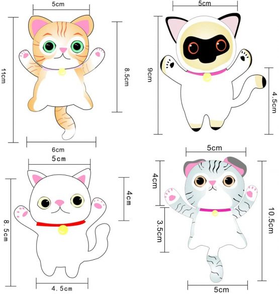 Feltsky Cat Needle Felting Kit with Brooch Decoration with Video Tutorial for Beginner Gift Box Package Christmas Gift (4 Pack) - Image 4