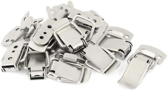 Saim Stainless Steel Case Chest Box Spring Draw Toggle Latch Catch Hasp, 10 Set
