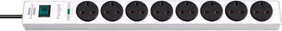Brennenstuhl hugo! extension socket with surge protection 19.500A 8-way white 3m 05VV-F3G1,25 *GB*