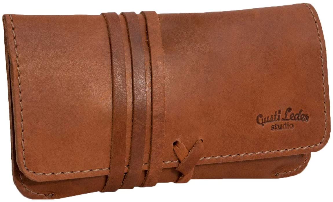 Gusti Tobacco Bag Leather Studio Jesse Genuine Leather Tobacco Bag Blue