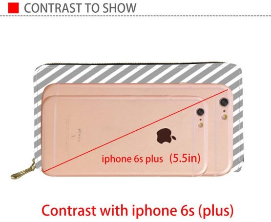 HUGS IDEA PU Leather Long Wallet Sloth Flowers Printing Women's Zipper Purse Clutch - Image 3