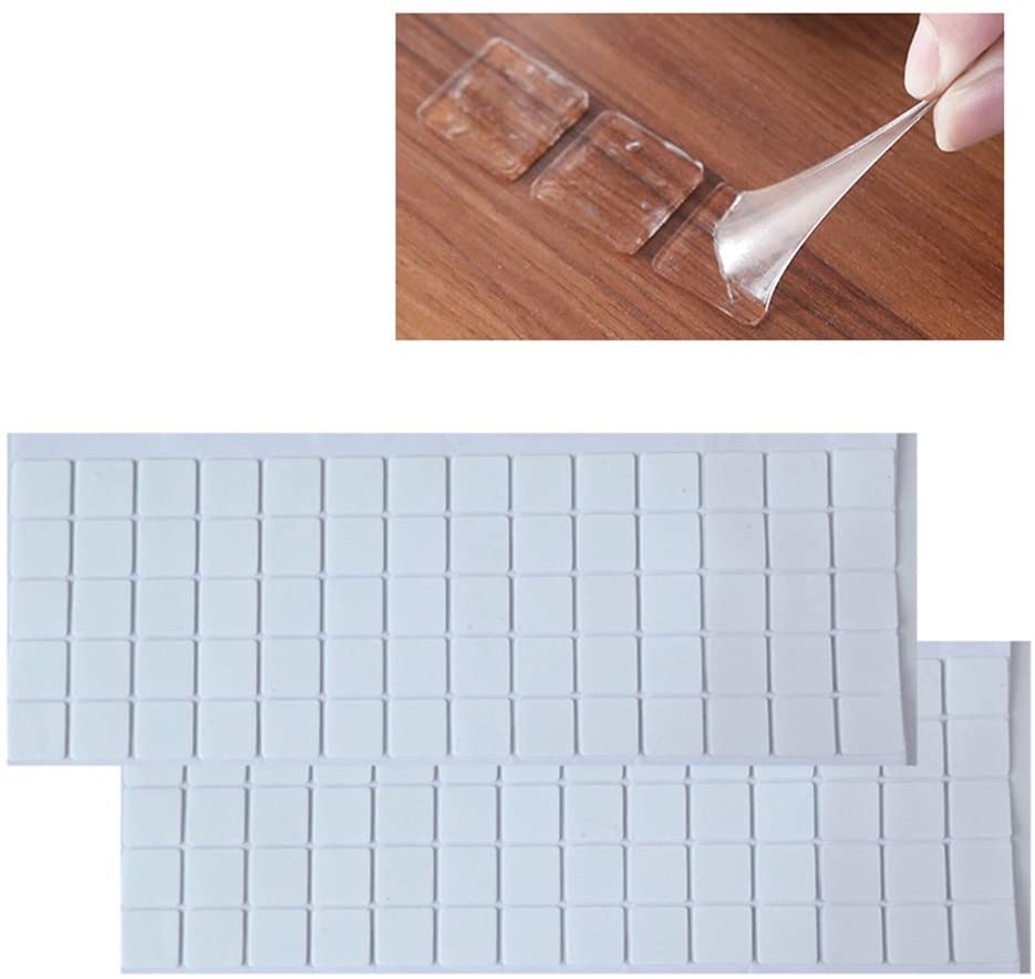 ULTNICE Waterproof Transparent Double-Sided Acrylic Adhesive Tape Strong Mounting Pads for Diy Crafts Home Office Use 12.2 X 5.1 Inch