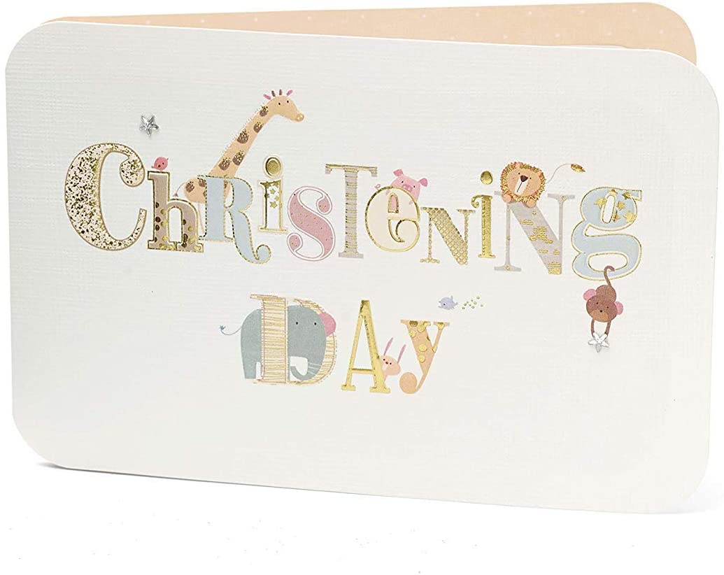Christening Card - Greetings Card for Christening - Christening Card with Cute Animals - Christening Gifts - New Baby Gifts - Image 3
