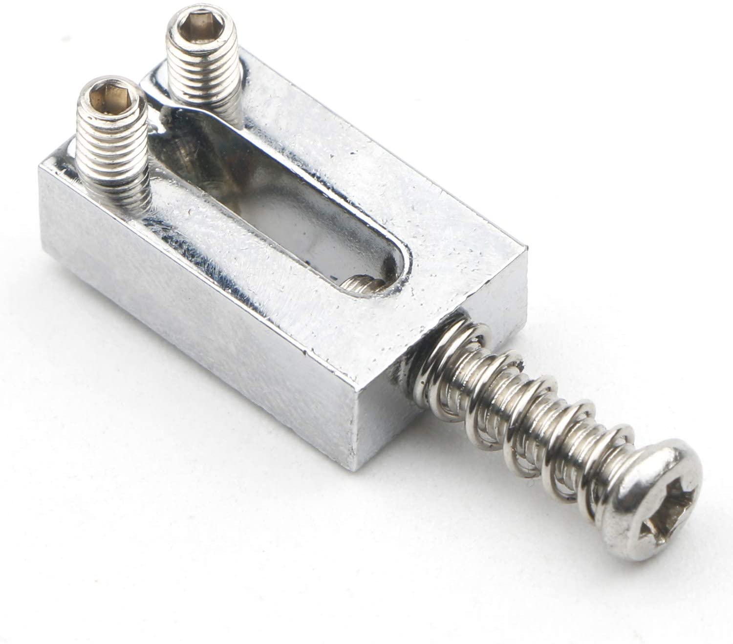 Unxuey 6 Pack Guitar Tremolo Bridge Roller Saddles for Fender Strat Stratocaster Tele Telecaster Electric Guitar Replacement Accessories (Chrome) - Image 3
