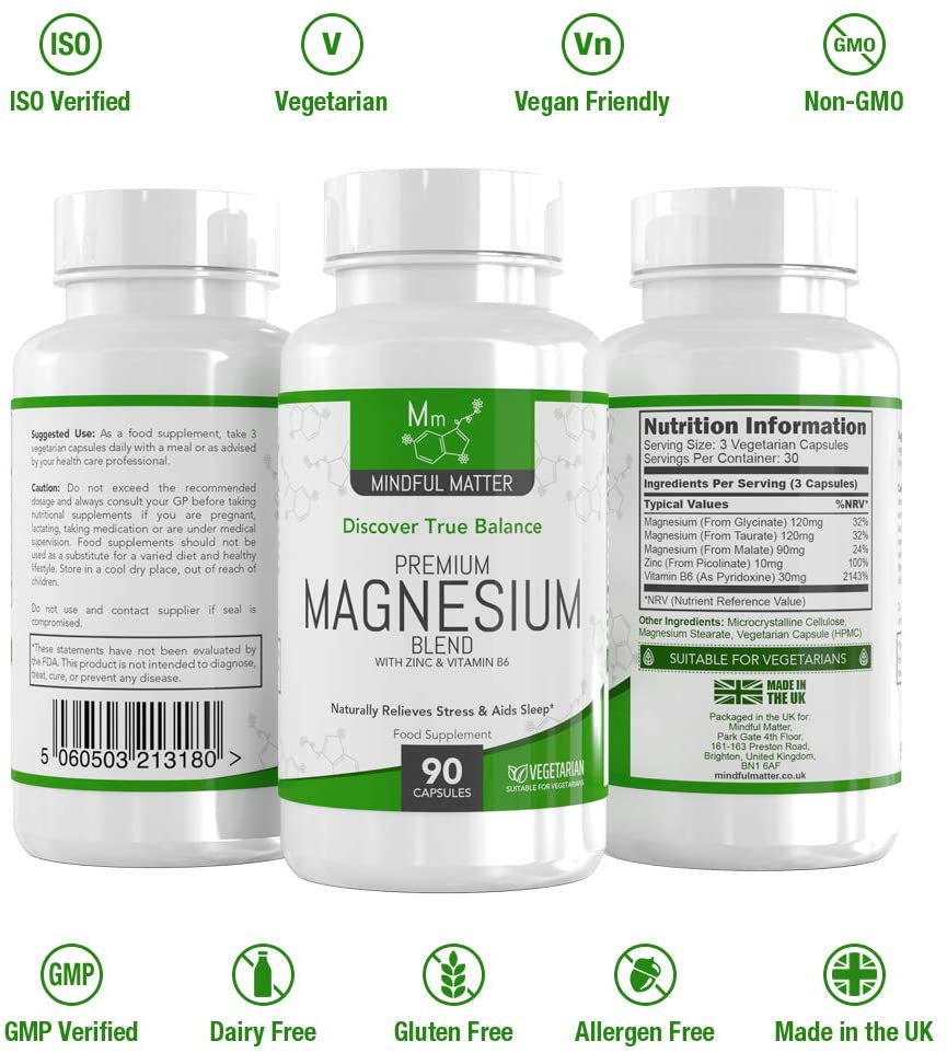 MM Magnesium Blend, White, 90 count (Pack of 1) - Image 2