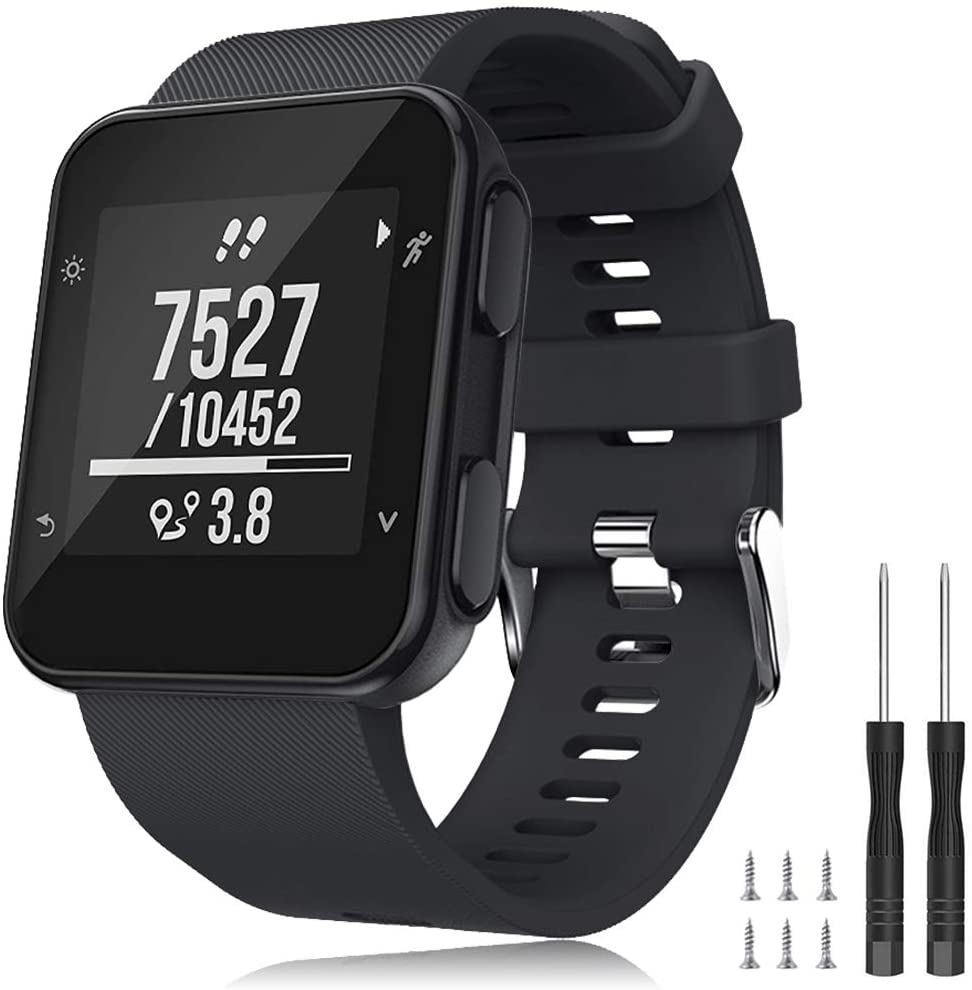 TOPsic Compatible Forerunner 35 Strap, Newest Soft Silicone Sport Replacement Straps Wristband for Forerunner 35 Smart Watch