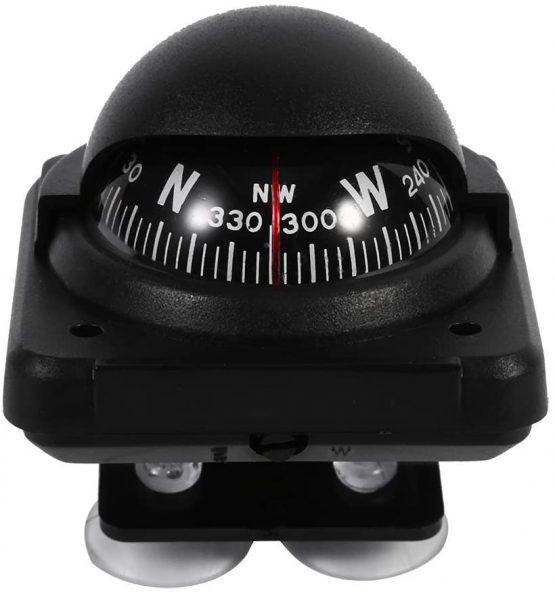 Portable Car Compass, Multi-function Outdoor Dash Compass Car Dashboard Compass Marine Navigation Compass Electronic Voyager Compass Flush Mount for Car Vehicle Sea Marine Boat Ship - Image 3