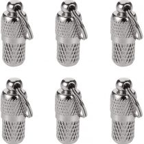 fanshiontide 6 Pcs Pet ID Tube Tags Barrel Tube Collars for Pet Metal ID Collar Tags for Dog Cat Address Name Label Tube Prevent Pet Lost