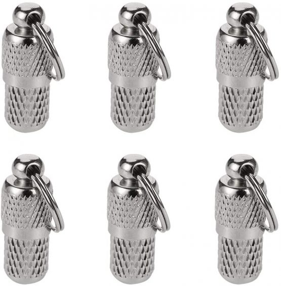 fanshiontide 6 Pcs Pet ID Tube Tags Barrel Tube Collars for Pet Metal ID Collar Tags for Dog Cat Address Name Label Tube Prevent Pet Lost