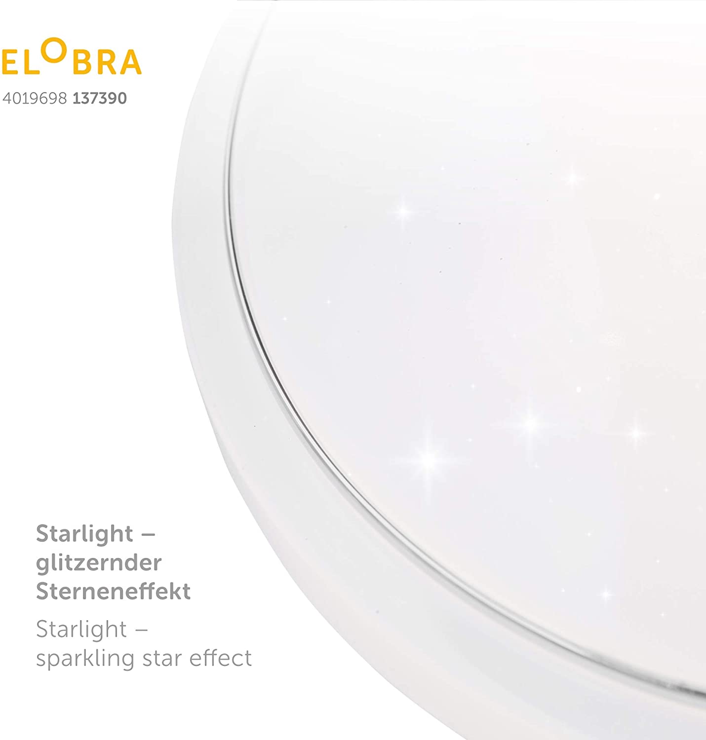 Elobra Starry Sky Lamp Sun High-Quality LED Ceiling Light/Wall Lamp for Boys and Girls Made of Wood Dimmable, Yellow - Image 3