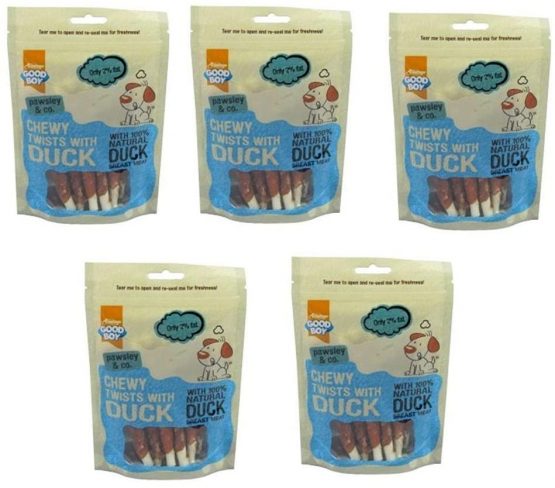 Good Boy Pawsley & Co Chewy Twists with Duck 90g (5 Pack)