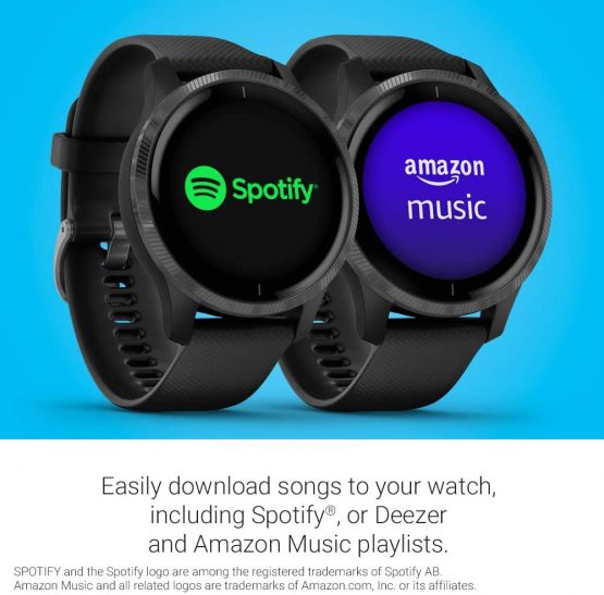 Garmin Venu, GPS Smartwatch with Bright Touchscreen Display, Features Music, Body Energy Monitoring, Animated Workouts, Pulse Ox Sensors and More, Black with Slate Hardware - Image 4
