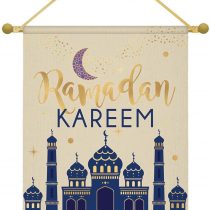amscan 242170 Eid Ramadan Kareem Canvas Banner 28cm x 38cm-1 Pc