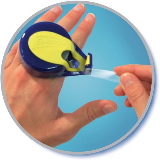 Sellotape On-Hand Dispenser for sticky tape / Both hands free for crafting and wrapping / 1 x dispenser & 1 x (18mm x 15m) adhesive tape roll - Image 4