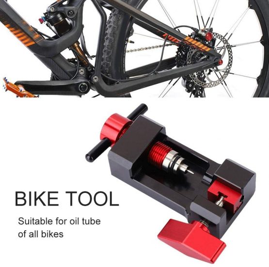 Bike Oil Tube Tool Aluminium Alloy Oil Bleed Pipeline Connector Head Bicycle Needle Inserting Aid Tackle - Image 3