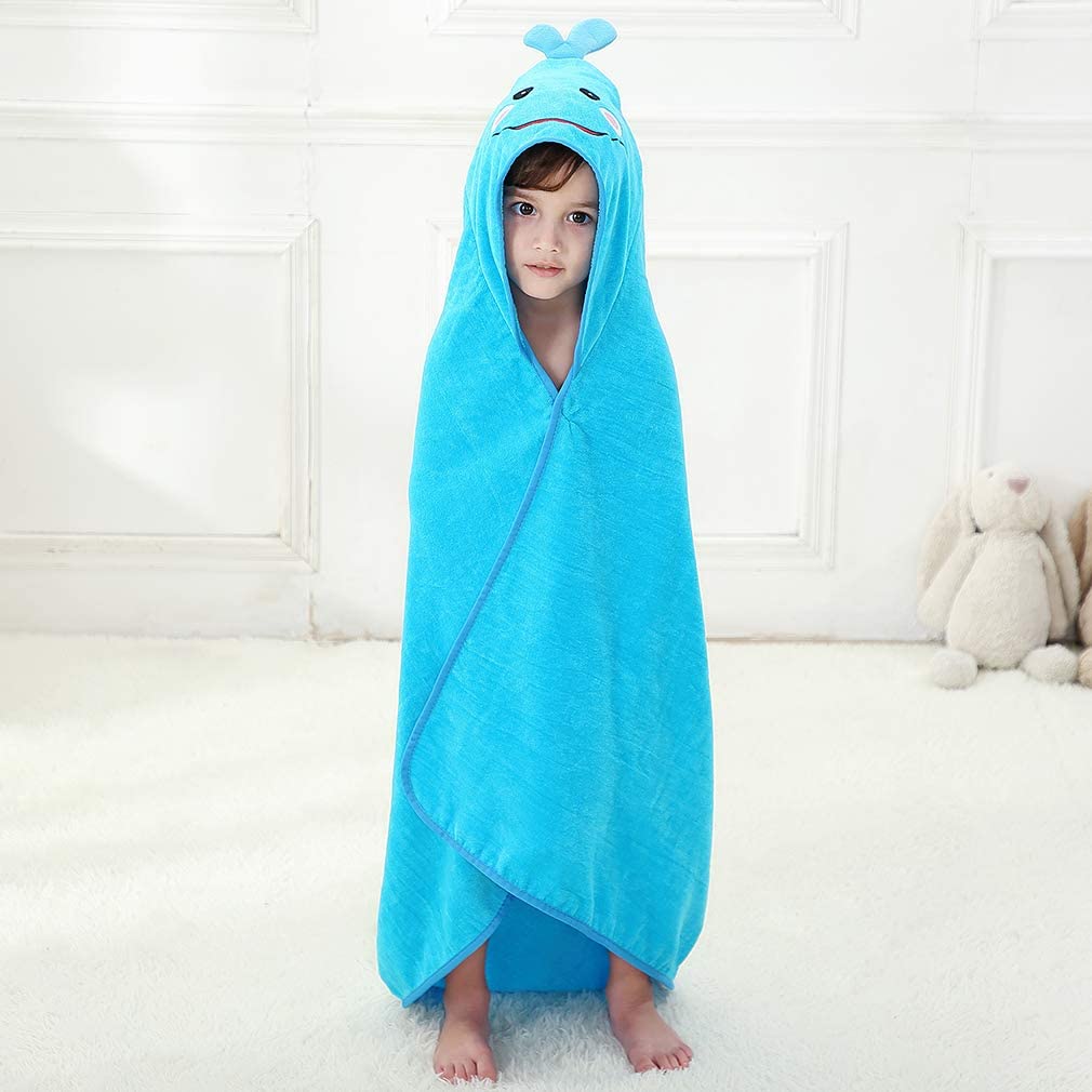 MICHLEY Baby Hooded Bath Towel Unisex Cotton Shower Beach Blanket ...