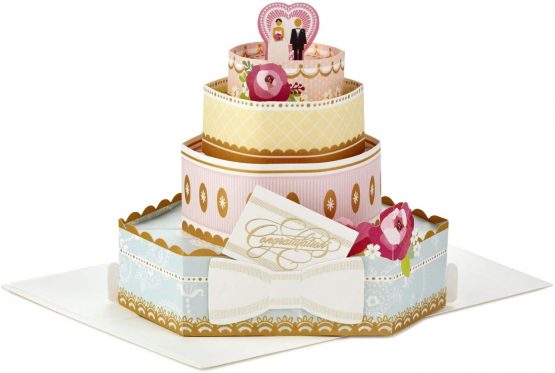 Paper Wonder Pop Up Wedding Card by Hallmark 'Cake' - Medium