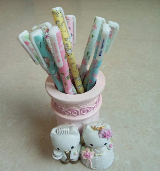 EUGU 5 Unicorn Gel Pens and 5 Flamingo Gel Pens,Cute Korean Stationery for Girls,0.5mm Fine Point Pen,10 Ink Color - Image 4
