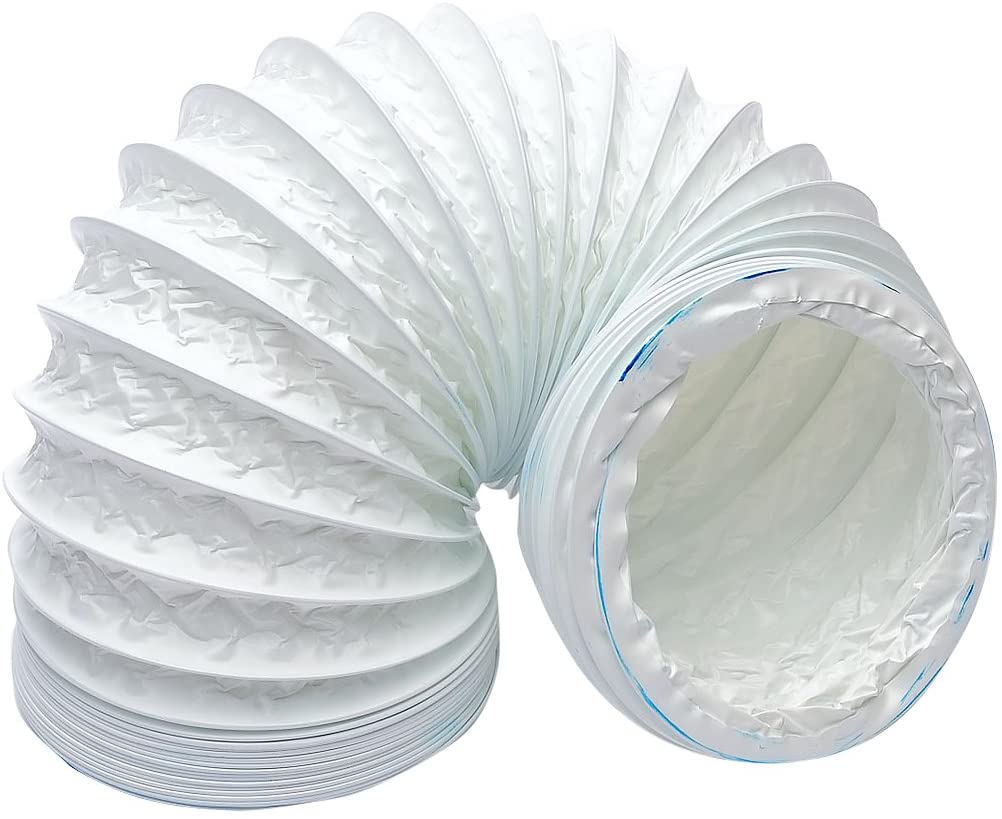 Merriway BH02991 Flexible Ventilation Duct Hose, 100mm x 1M, White, 100 mm x 1 m