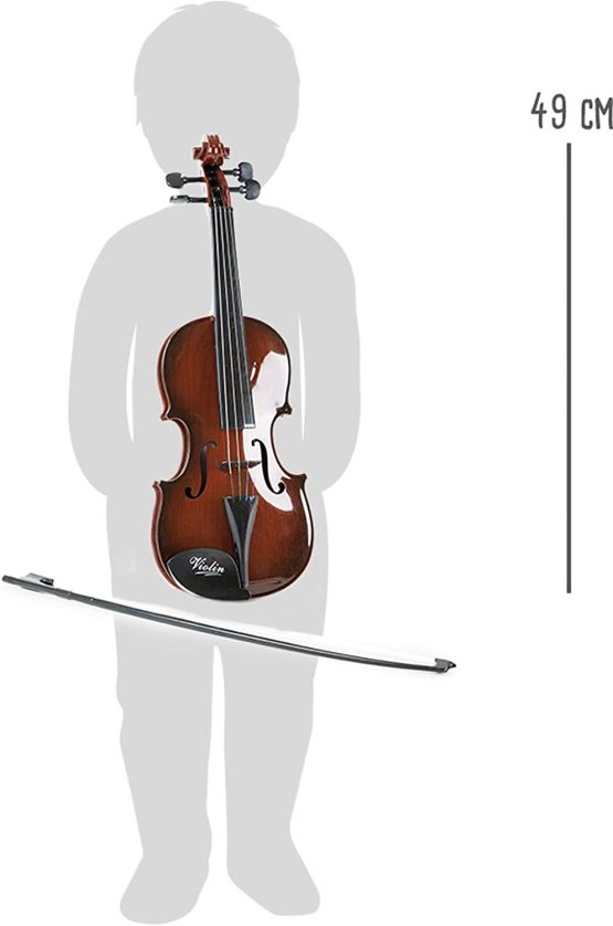 small foot 7027 Music Toy Violin "classic" made of plastic, in wood look, incl. black bow, from 4 years old - Image 3