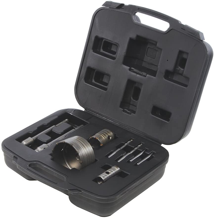 Silverline 633523 TCT Core Drill Kit 9pce 30, 50 and 110 mm, Multi - Image 2