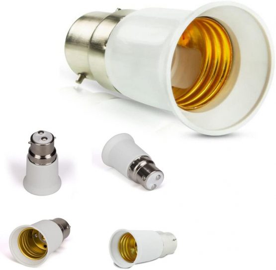 B22 to E27 Lamp Holder Light Socket LED Light Holders Resistant No Fire Hazard, Fixture Replacement LED Lamp Screw Base Halogen Bulb Holder Converter Light Bulb Base Lamp Socket Adapter (6 Pack) - Image 3