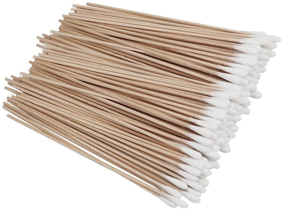 6 Inch Long Cotton Buds, 200pcs Extra Long Handle Ear Buds Cotton Swabs Earbuds for Cleaning Makeup, Polishing Jewelry, Arts and Crafts