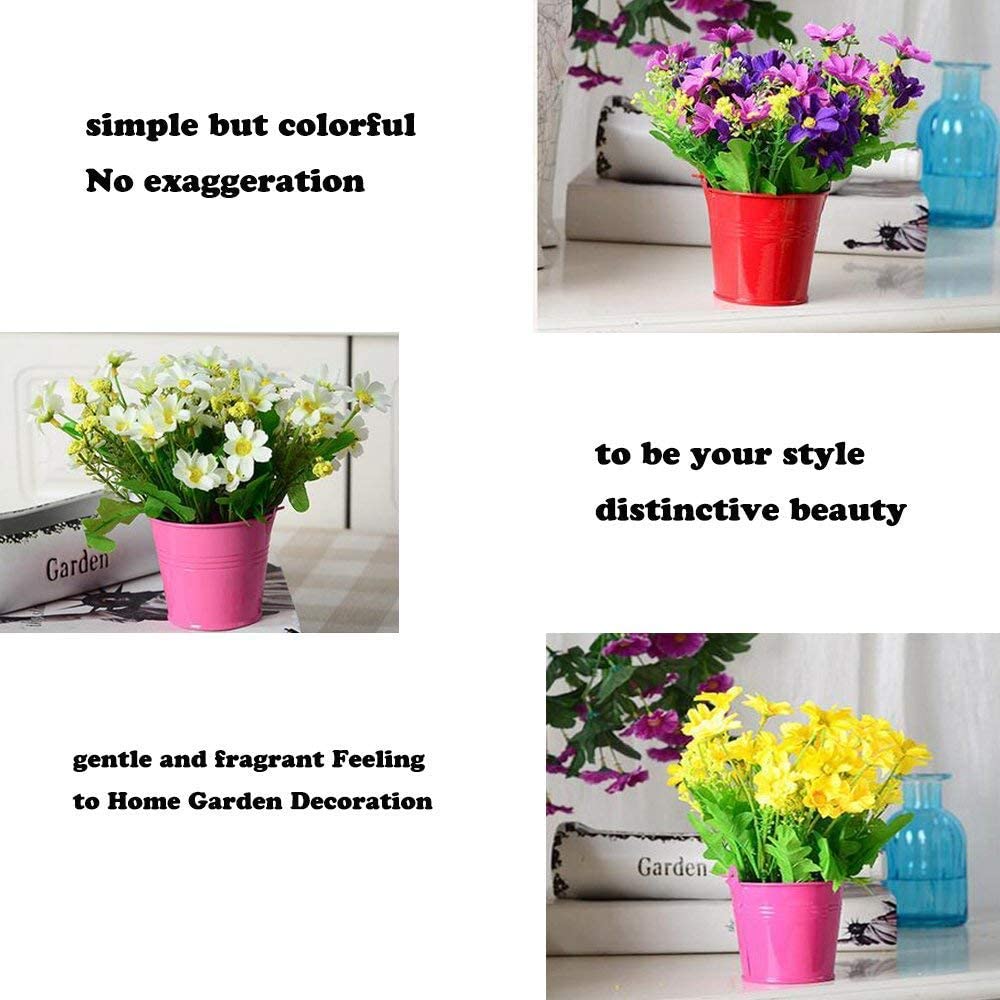 Dproptel 2-in-1 Portable Flower Pots + Sand bucket, Iron Hanging Flower Pots - Image 4