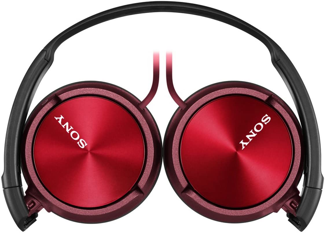 Sony MDR-ZX310 On-Ear Overhead Wired Headphones, Swivel Fold, 3.5mm Headphone Jack - Metallic Red, uni - Image 2
