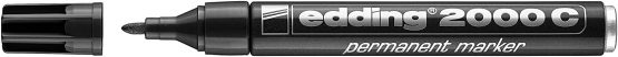 edding 2000 C Permanent Marker - Black, Red, Blue - 3 Marker Pens - Round Tip 1.5-3 mm - Quick-Drying Permanent Markers - Waterproof, Smudge-Proof - for Cardboard, Plastic, Wood, Metal, Fabric - Image 2