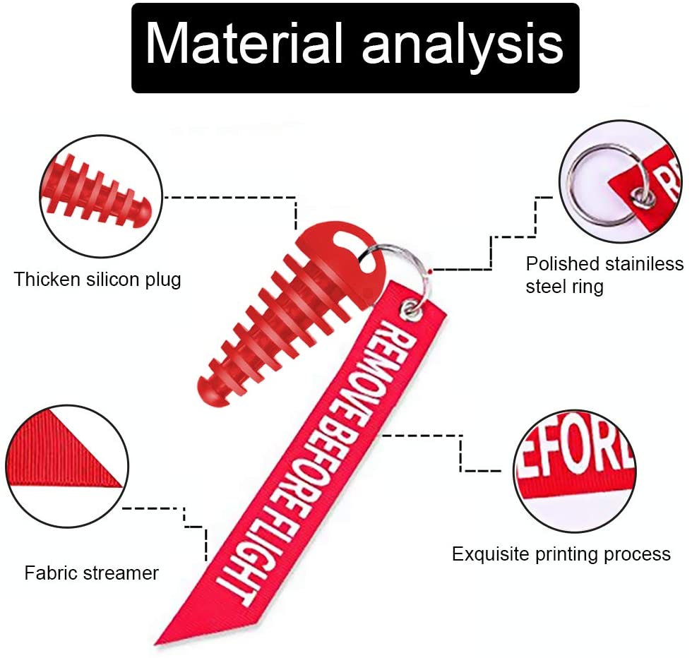 DEALIKEE Red 0.6"-1.5" Muffler Exhaust Wash Plug - Image 4