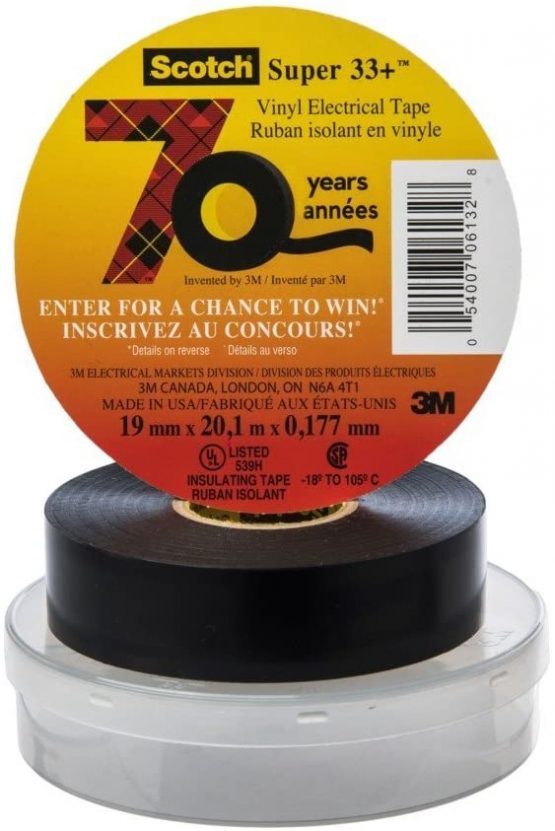 3M Scotch© Super 33+ Vinyl Electrical Tape black 19 mm x 20 m - Image 3