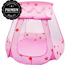 Tech Traders ® Princess Pop Up Playhouse, Play Tent , Play Tent Castle Foldable Popup Balls House for Baby Toddler Girls (Pink,47 * 35 Inch)