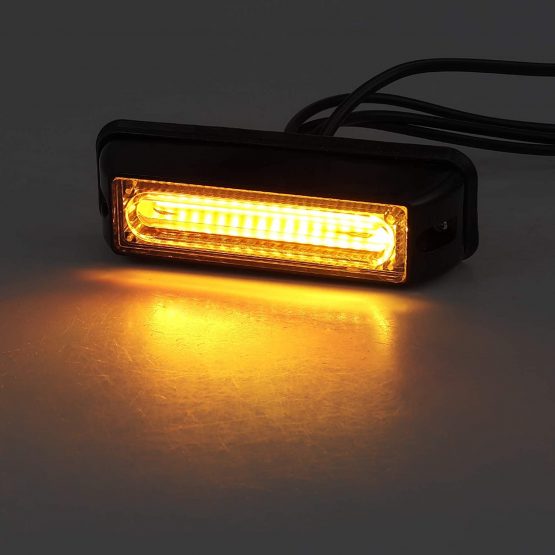 Justech 4PCS COB Recovery Lights 12V 24V Hazard Warning Light Amber Warning Beacon Emergency Grill Lights 18 Flash Modes with Car Cigarette Lighter for Vehicle Truck Trailer Caravan Van Lorry Tractors - Image 2