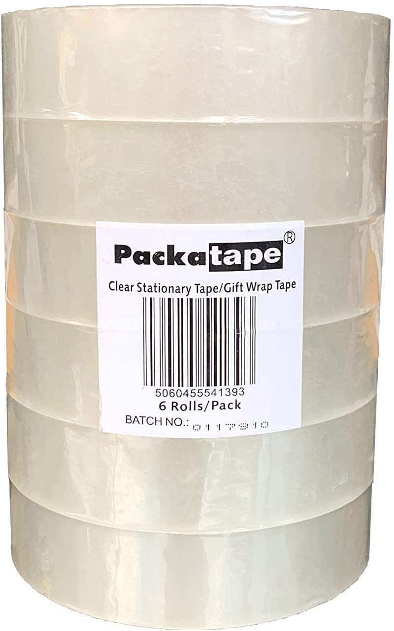 Packatape Cellotape 6 Extra Long Transparent Tape Rolls at 24mm x 66m - Image 2