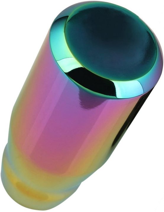 Spongent Car Gear Shift Knob Head Aluminum Universal 5 Speed Shifter Stick Cover Neon Rainbow Colorful - Image 2