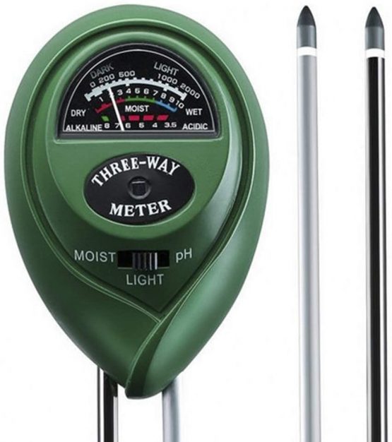 Dooppa Soil PH Tester 3 in 1, Soil Testing Kit Plant Care with Moisture Test,Light Test and PH Test for Garden Care, Bonsai Tree, Farm, Lawn, Indoor & Outdoor Use (Battery Free)
