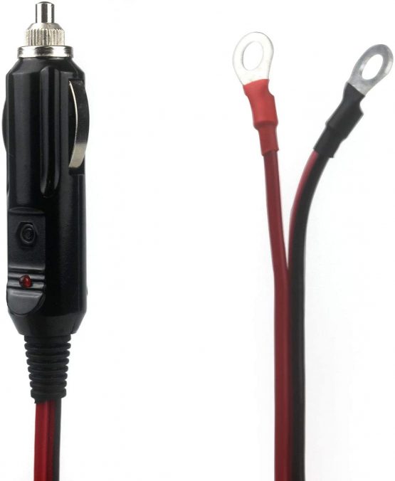 Car Cigarette Lighter Male Socket to O Ring Terminal Connector with 20A Fuse for Car Inverter,Air Pump,Electric Cup,Car Audio,Car MP3,etc 12V 24V 1.6FT - Image 2
