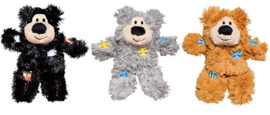 KONG Softies Patchwork Bear Cat Toy (Assorted Designs) - Image 4
