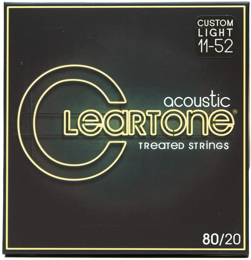 Cleartone 7611 80/20 Bronze Acoustic String Set Custom Light, green