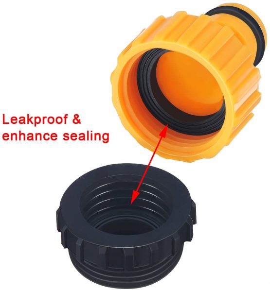 4 Pack Plastic Garden Hose Tap Connector, 1/2 Inch and 3/4 Inch Size 2-in-1 - Image 3